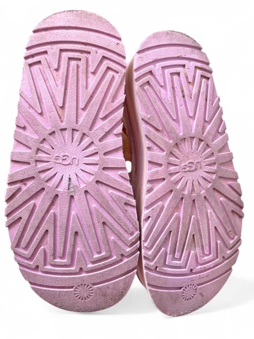 UGG Disco Stripe Pastel Fuzzy Platform Sandals Slides Women’s Size 9 - Picture 5 of 6